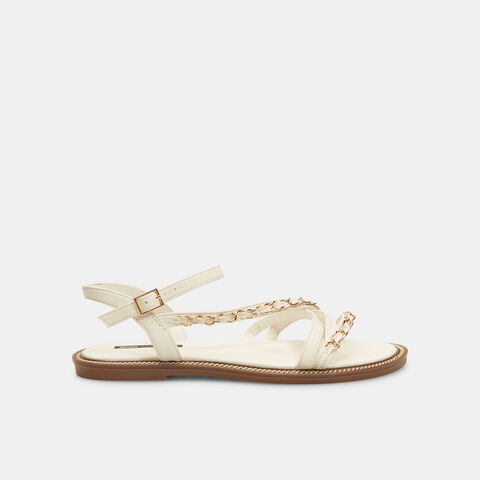 Sandalias planas de mujer Bata Red Label con detalle de cadena , Blanco Sandalias planas de mujer Bata Red Label con detalle de cadena , Blanco
